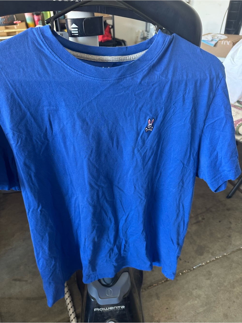 Psycho Bunny Royal Blue Short-Sleeve Tee with Chest Bunny Logo